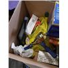 Image 2 : BOX OF NEW PAINTING SUPPLIES AND FAN