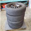 Image 1 : SET OF 4 SNOW TIRES - TROCMOX ICE PLUS S100 185/65R14 INCH TIRES ON 8 BOLT RIMS