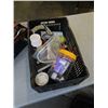 Image 8 : TOOLBOX WITH CONTENTS AND BASKET WITH SHOP SUPPLIES, HARDWARE