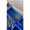 Image 8 : CRATE AND PAIL OF NUTS, BOLTS, HARDWARE