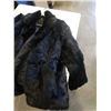 Image 2 : SIZE MEDIUM BLACK RABBIT FUR COAT