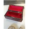 Image 8 : STUDDED JEWELRY BOX AND CAMEO ART AND SMALL FRAMED PRINT