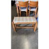 Image 2 : OAK BENCH AND MAGAZINE RACK ENDTABLE