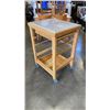 Image 2 : ROLLING STONE TOP KITCHEN CART