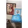 Image 1 : 2 FRAMED INSPIRATIONAL PRINTS AND ABSTRACT PRINT