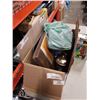 Image 2 : LOT OF TRAYS, ART GLASS VASE, WOMENS SHOES, JENGA CUBE