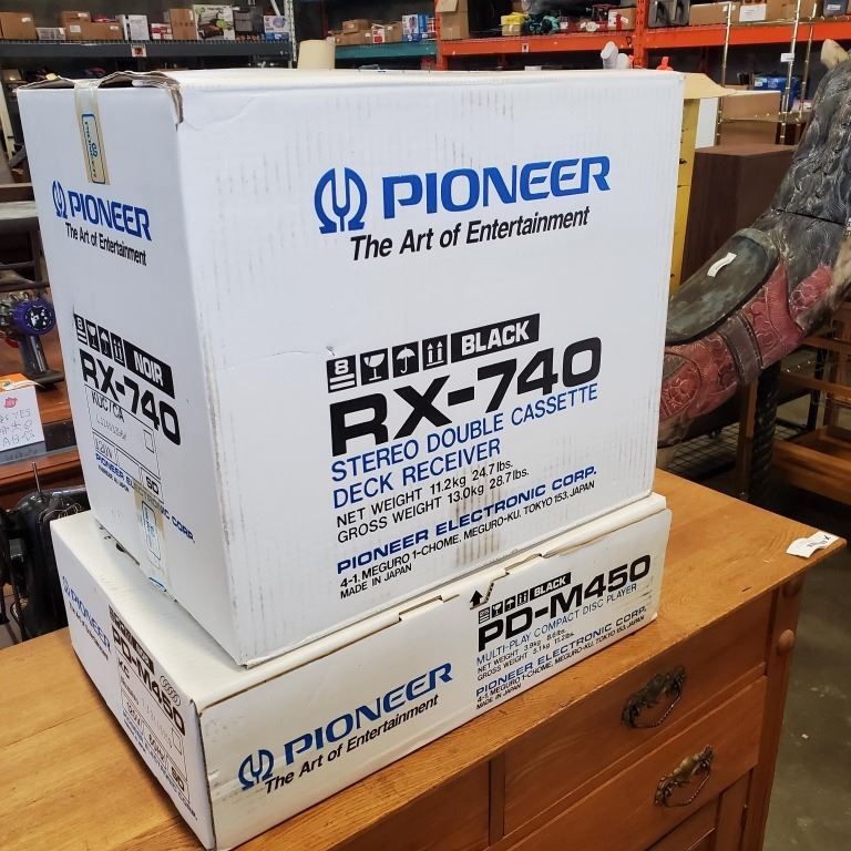 PIONEER RX-740 STEREO DOUBLE CASSETTE DECK AND PD-M450 MULTI PLAY ...