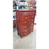 Image 2 : SOMERTON MODERN CHERRY FINISH 6 DRAWER CHEST OF DRAWERS