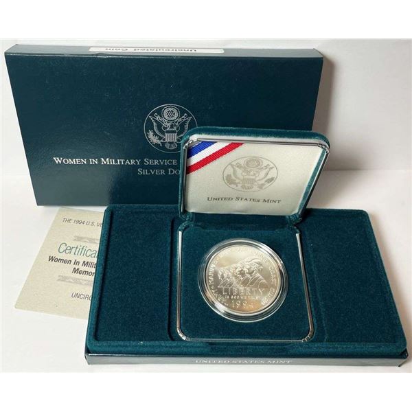 1994 Women in Military Service U.S. Silver Commemorative Dollar