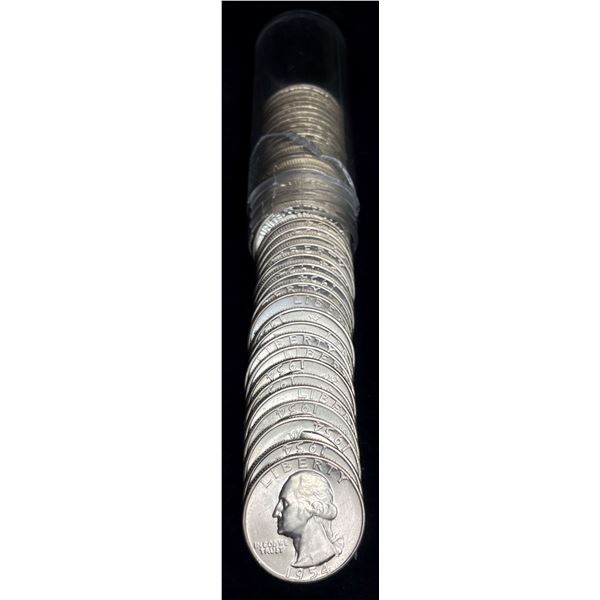 Roll (40-coins) 1954-S Original Mint Condition 90% Silver Quarters