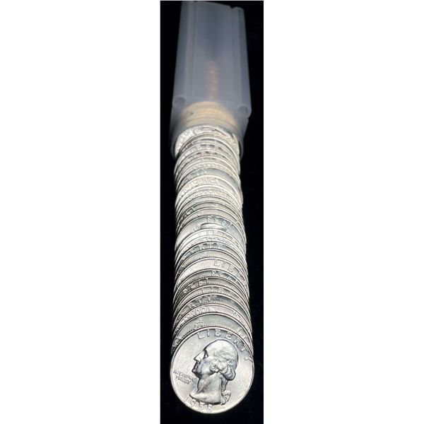 Roll (40-coins) 1958-D Original Mint Condition 90% Silver Quarters