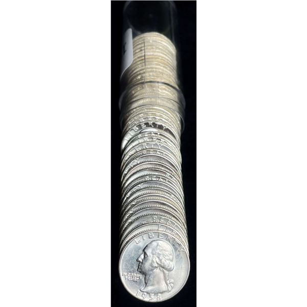 Roll (40-coins) 1958 Original Mint Condition 90% Silver Quarters