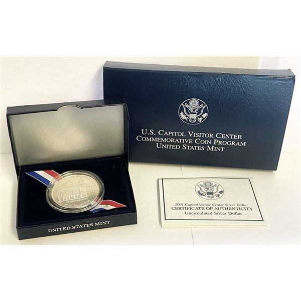 2001-P United States Capitol Visitor Center Commemorative Silver Dollar