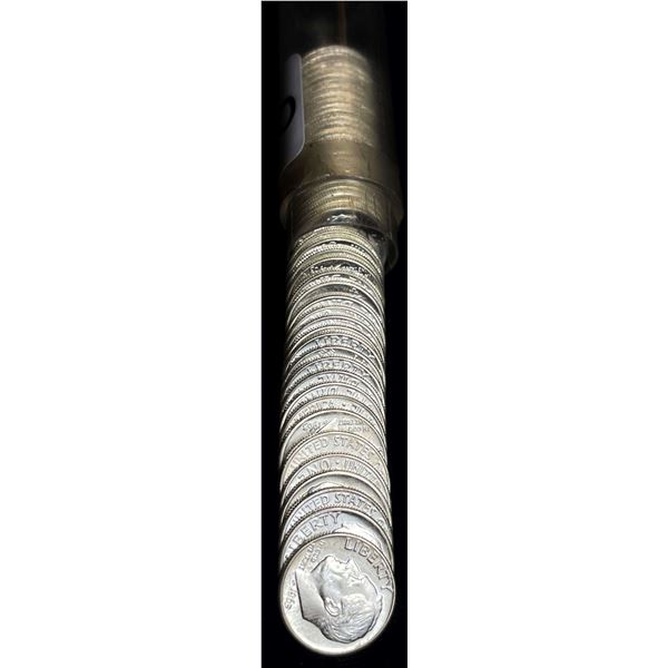 Roll (50-coins) 1963-D Original Mint Condition 90% Silver 10c