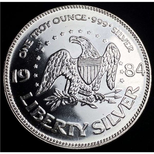 1984 A-Mark "Life Liberty Happiness" Proof 1 ozt .999 Silver