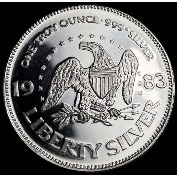 1983 A-Mark "Life Liberty Happiness" Proof 1 ozt .999 Silver