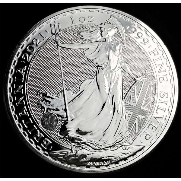 2021 Great Britain Britannia 1 ozt .999 Silver