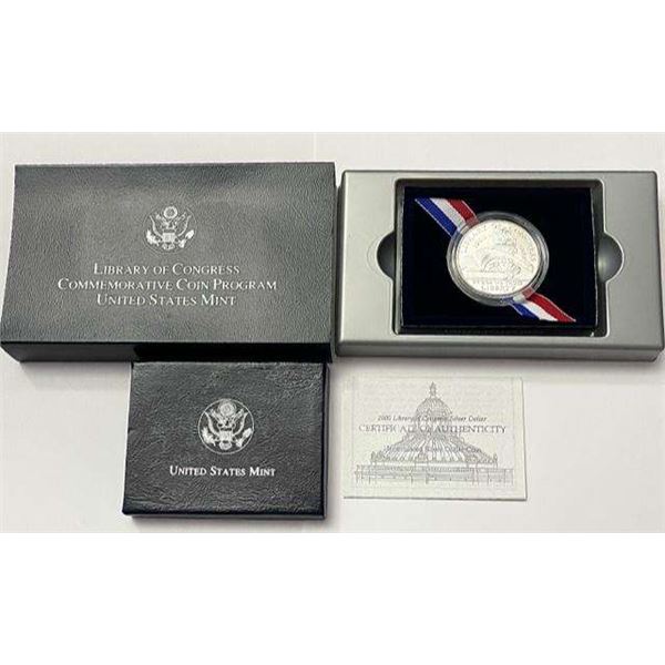 2000 Library of Congress Commemorative Silver Dollar