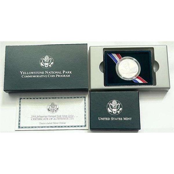 1999 Yellowstone National Park Commemorative Silver Dollar