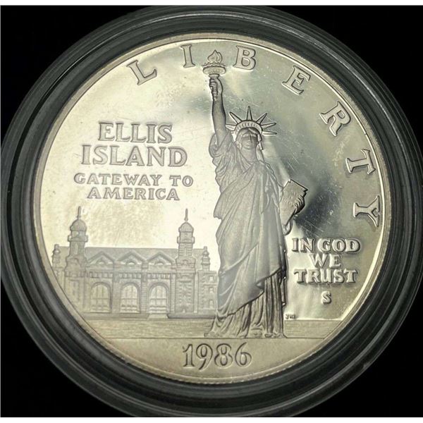 1986-S Statue of Liberty Proof Silver Commemorative Dollar