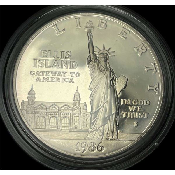 1986-S Statue of Liberty Proof Silver Commemorative Dollar