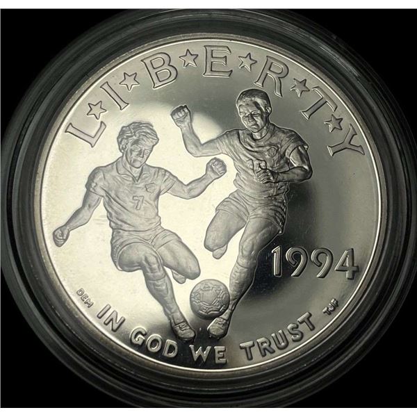 1994-S World Cup Proof Silver Commemorative Dollar
