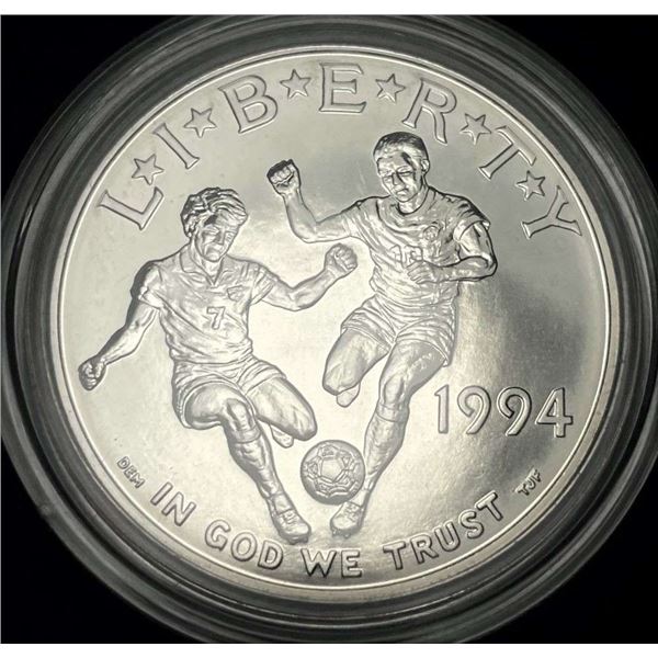 1994-D World Cup Silver Commemorative Dollar