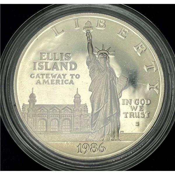 1986-S Statue of Liberty Proof Silver Commemorative Dollar