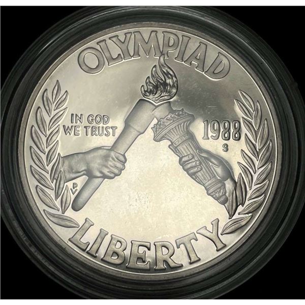 1988-S Olympic Proof Silver Commemorative Dollar
