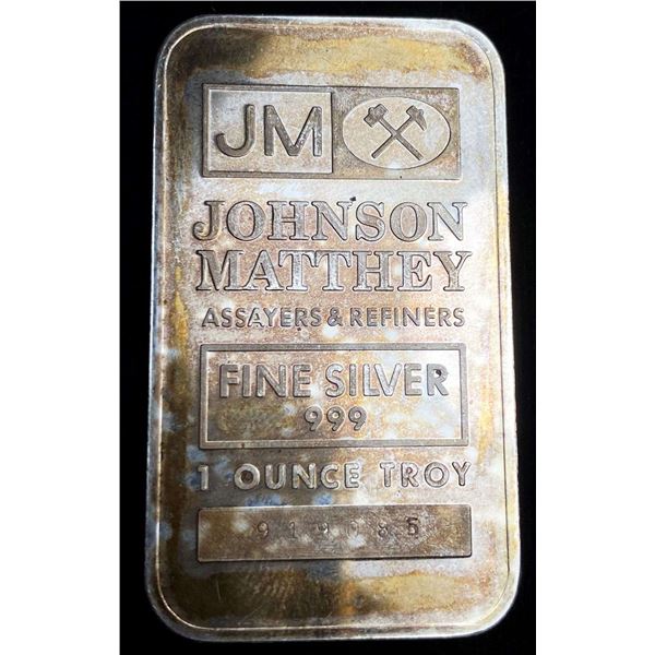 Johnson Matthey Assayers & Refiners 1 ozt .999 Silver Bar
