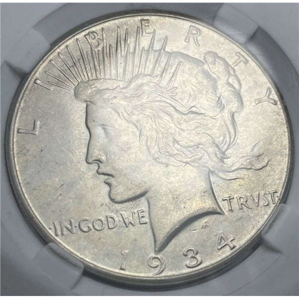 1934-D Peace Silver Dollar MS64