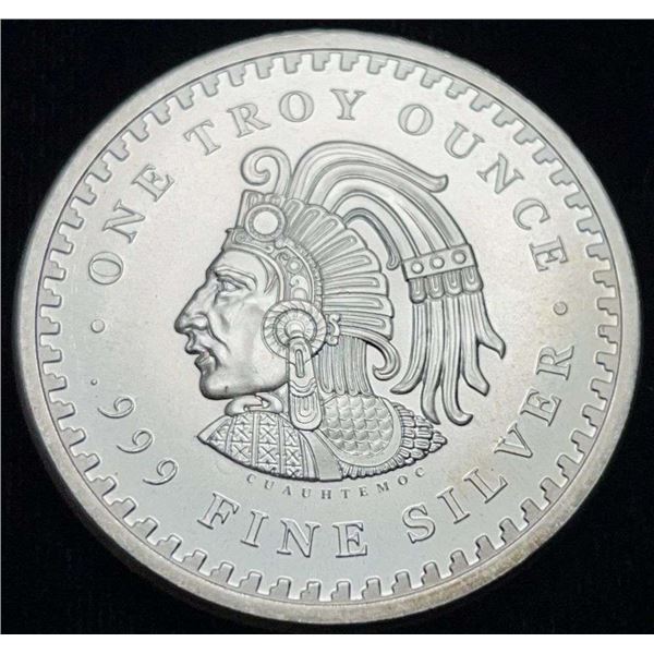 Aztec Cuauhtemoc 1 ozt .9999 Silver