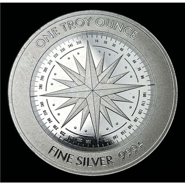 Compass Rose  1 ozt .9999 Silver