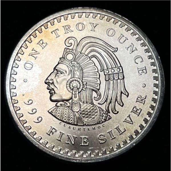 Aztec Cuauhtemoc 1 ozt .9999 Silver