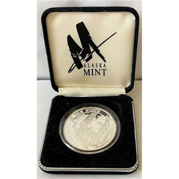 The Seal Of The State Alaska Proof 1 ozt Silver