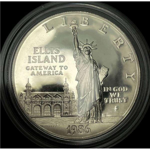 1986-S Statue of Liberty Proof Silver Commemorative Dollar