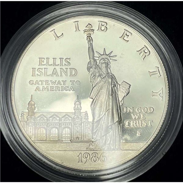1986-S Statue of Liberty Proof Silver Commemorative Dollar