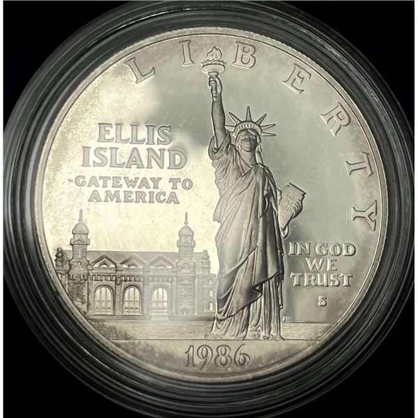 1986-S Statue of Liberty Proof Silver Commemorative Dollar
