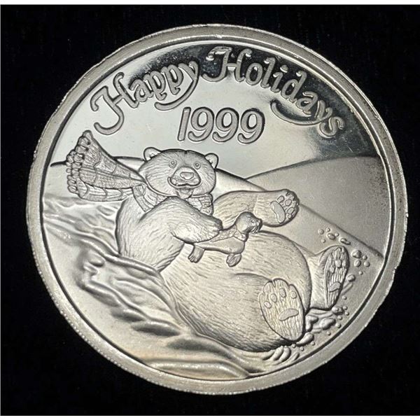 1999 Happy Holidays Proof 1 ozt .999 Silver