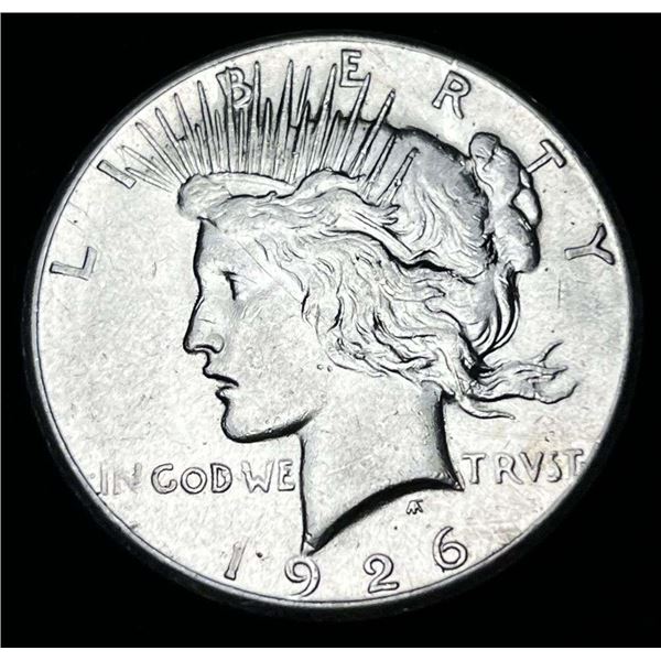 1926-S Peace Silver Dollar AU+
