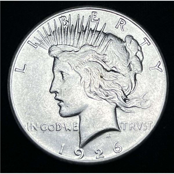 1926-S Peace Silver Dollar AU+