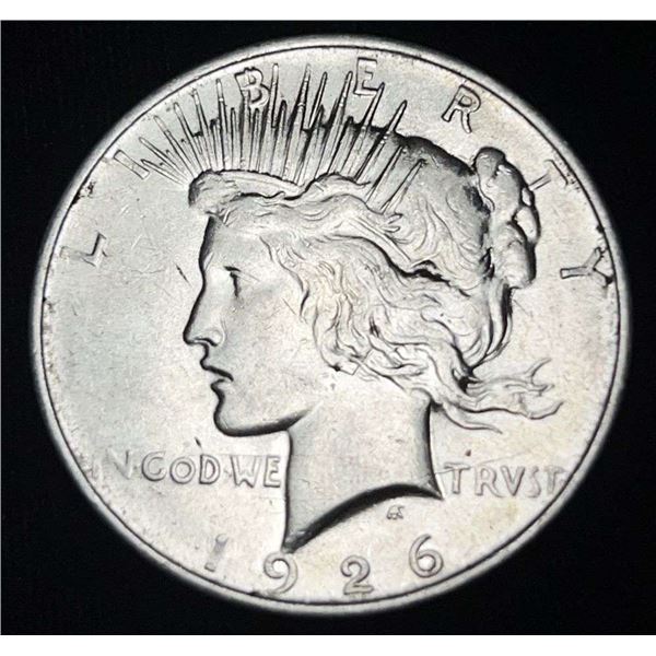 1926-S Peace Silver Dollar AU+