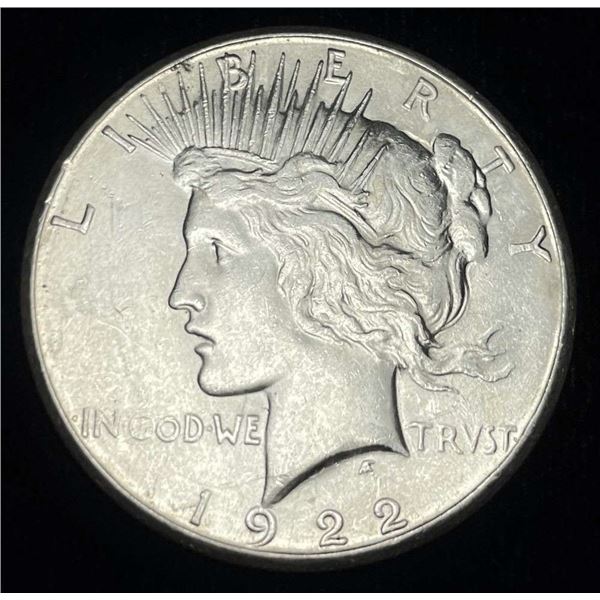 1922-S Peace Silver Dollar AU+
