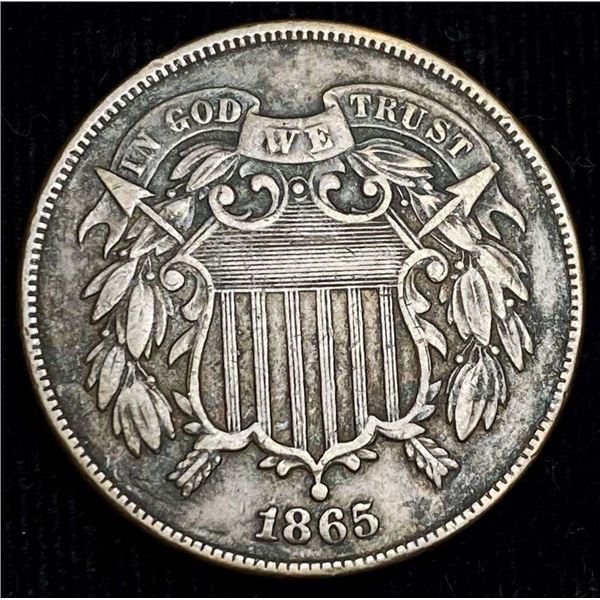 1865 Shield 2 Cents XF45