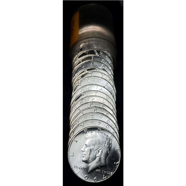 Roll (20-coins) Mint Condition 90% Silver 1964 Kennedy Half Dollars $10 FV