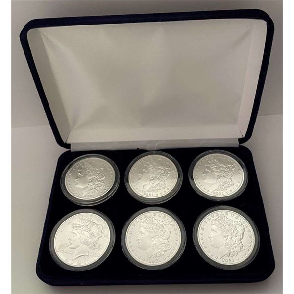 (6-coins) Complete 2021-O/S/D/CC Morgan/Peace Silver Dollar Set MS69