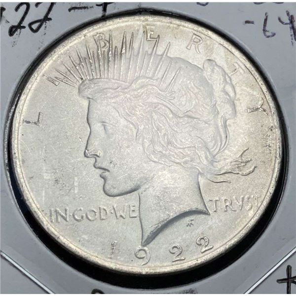 1922 Peace Silver Dollar MS63