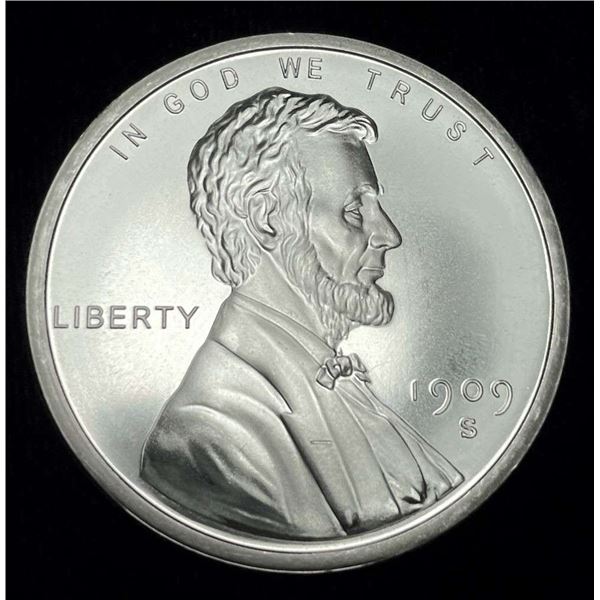 1909-S Lincoln VDB Wheat Cent Design 1 ozt .999 Silver