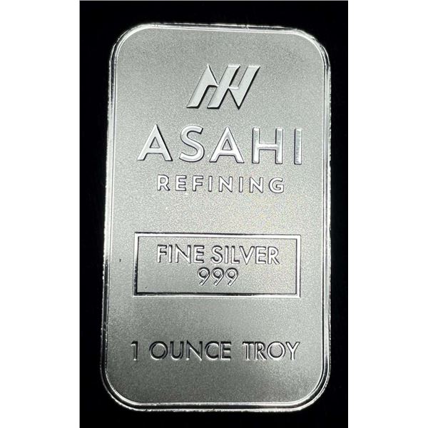Asahi Refining 1 ozt .999 Silver Bar