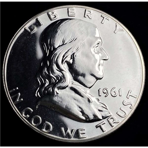 1961 Franklin Silver Half Dollar Extremely High Grade Proof